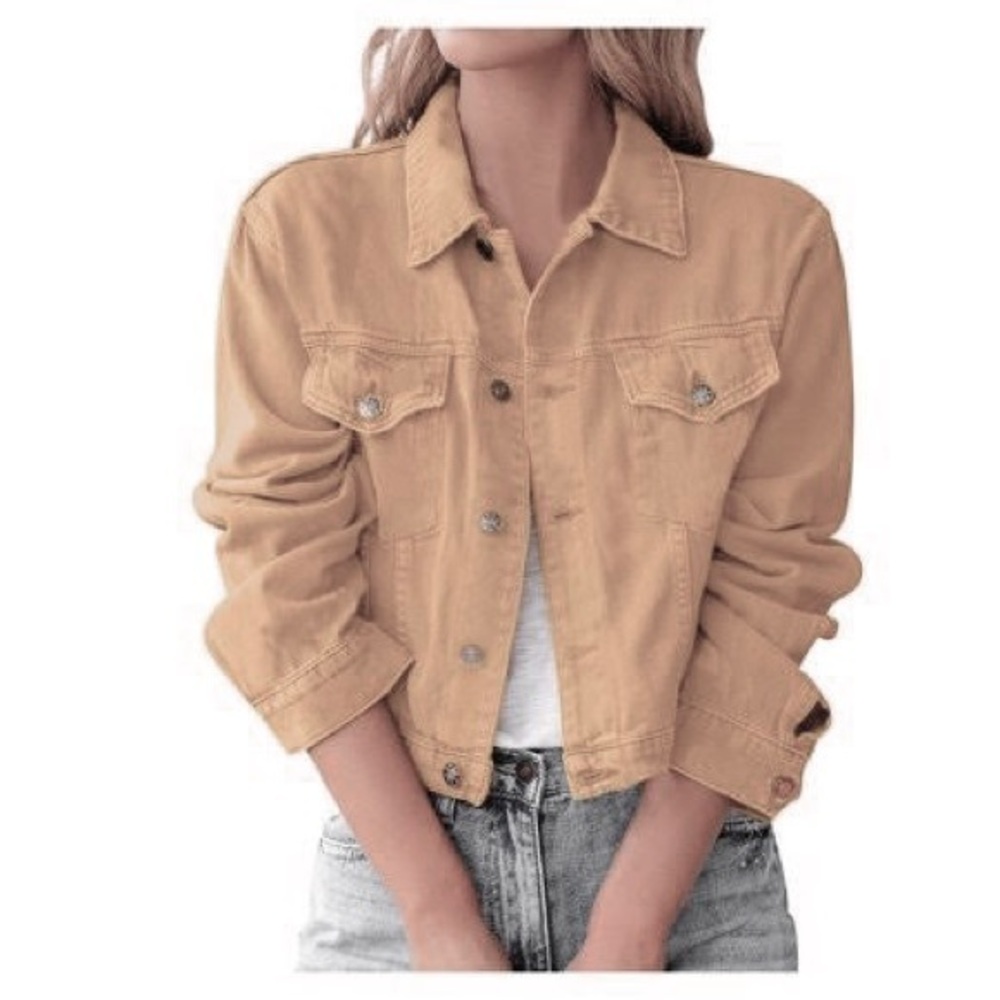Style Rack Oversized Pastel Dusty Pink Blush Jean Denim Y2K Vintage Style Jacket